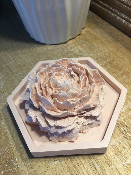 Rose Jesmonite decor marbre